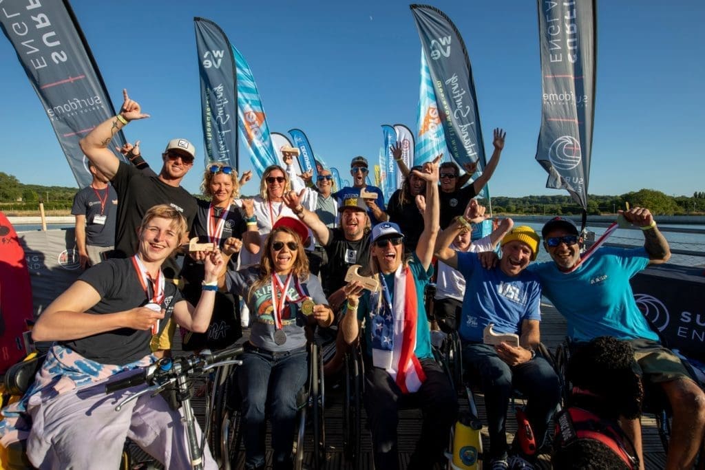 image of the winners of the English Adaptive Surfing Open 2022